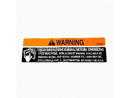 9156530-1-M-Lawn Boy-92-4981-Decal -Warning
