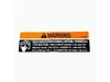 Decal -Warning – Part Number: 92-4981