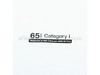 Noise Label – Part Number: X508000120