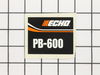 Label-Model--Pb-600 – Part Number: X503000810