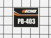 Label-Model-Pb-403 – Part Number: X503002180