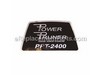Label-model-ppt-2400 T1e – Part Number: 89003424661