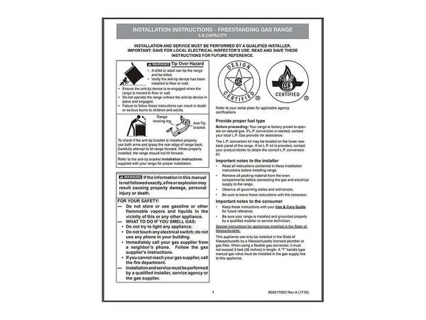 9492410-1-M-Frigidaire-316903002-INSTALLATION INSTRU