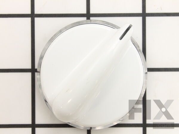 9493075-1-M-GE-WE01X20378-Control Knob and Clip - White