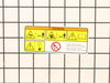Label(Warning) – Part Number: 073-20051-81