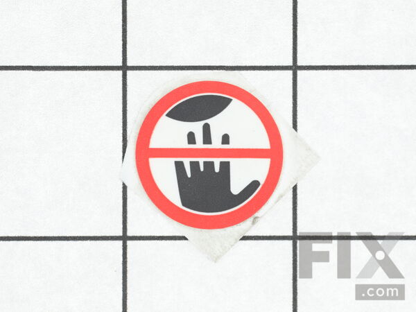 9871218-1-M-Ryobi-080009002900-No Hands Warning Label