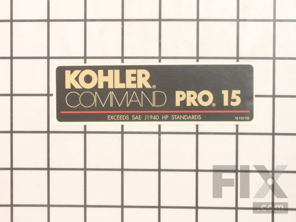 9884644-1-M-Kohler-12113112-S-Decal, 15 Hp