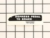 Foot Rest Decal – Part Number: 181252