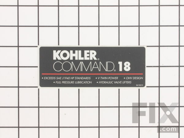 9926839-1-M-Kohler-2411311-S-Decal: 18 Hp