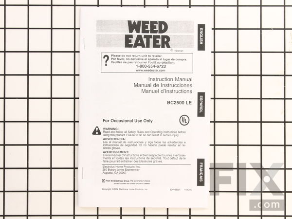 9971533-1-M-Weed Eater-530163351-Manual Operators