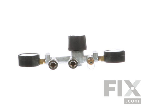 10054150-1-S-Campbell Hausfeld-WL024501AV-Manifold Assembly-Ridgid Gauges 360 view