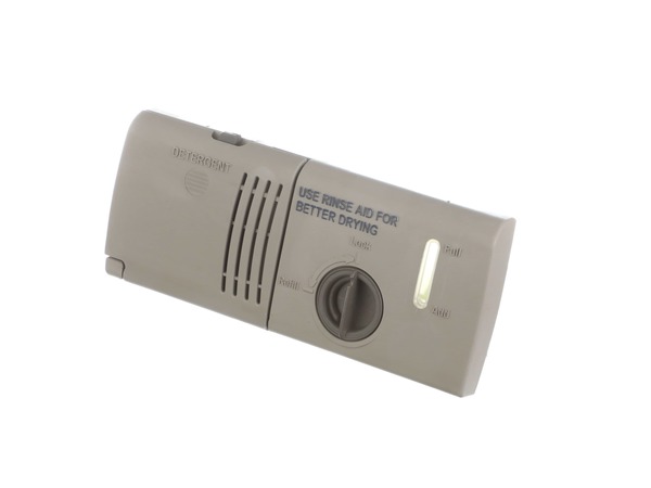 11750655-1-S-Whirlpool-WPW10224430-Dishwasher Detergent And Rinse Dispenser w/Cap 360 view