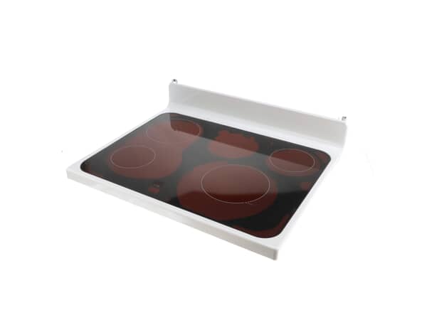 11762849-1-S-GE-WB62X25976-RANGETOP GLASS Assembly (White) 360 view