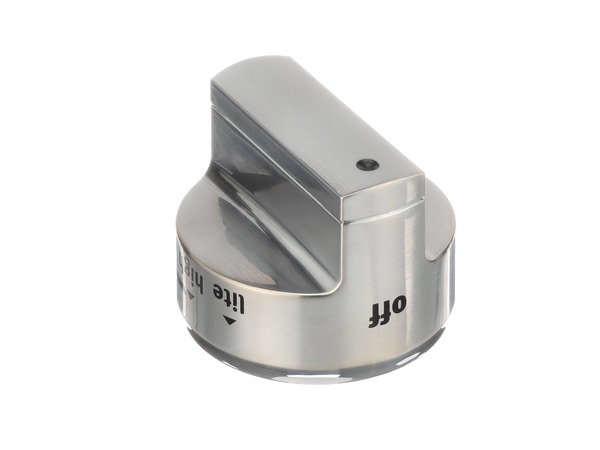 12074638-1-S-Whirlpool-W11101439-Range Surface Burner Knob - Stainless 360 view