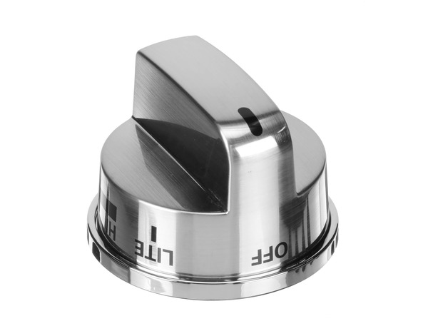 3534129-1-S-LG-EBZ37189611-Burner Control Knob - Stainless Steel 360 view