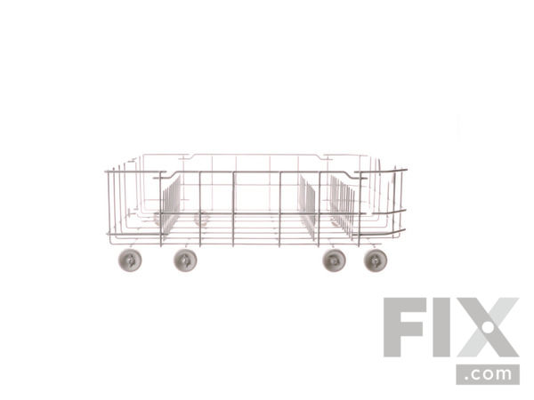 8746204-1-S-GE-WD28X10384-Dishwasher Lower Dish Rack with Wheels - Gray 360 view